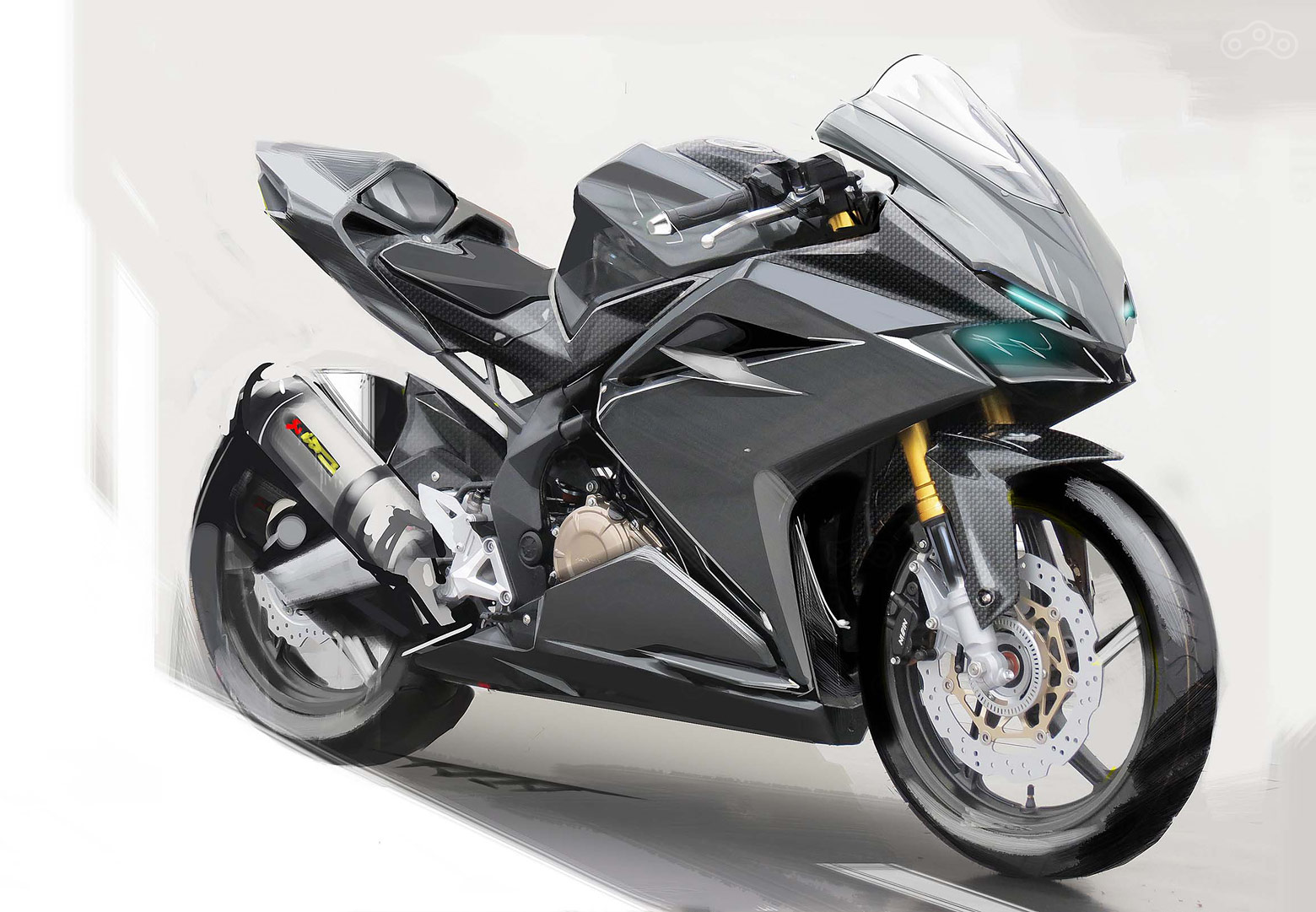 Концпет мотоцикла представленный на Моторшоу в Токио.