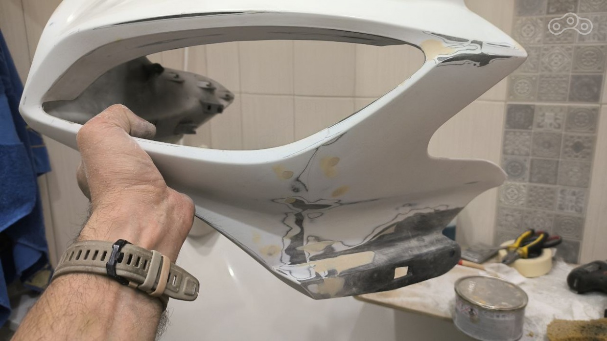 зашпаклевал и зачистил .