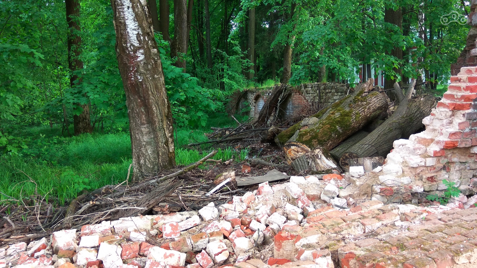 Руины усадебного забора. Гребнёво, Московская область