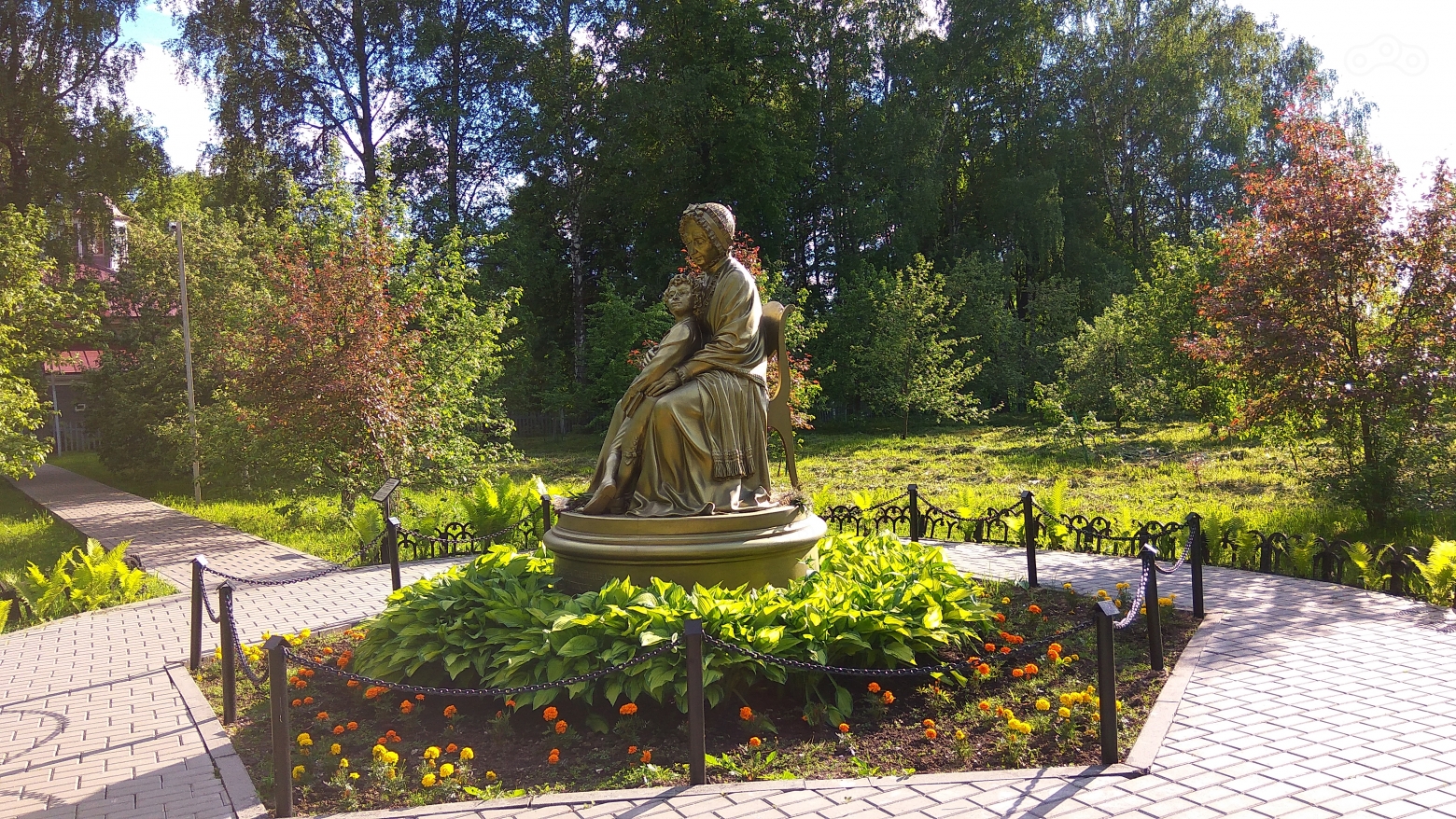 Мария Алексеевна Ганнибал и Саша Пушкин. Захарово, Московская область