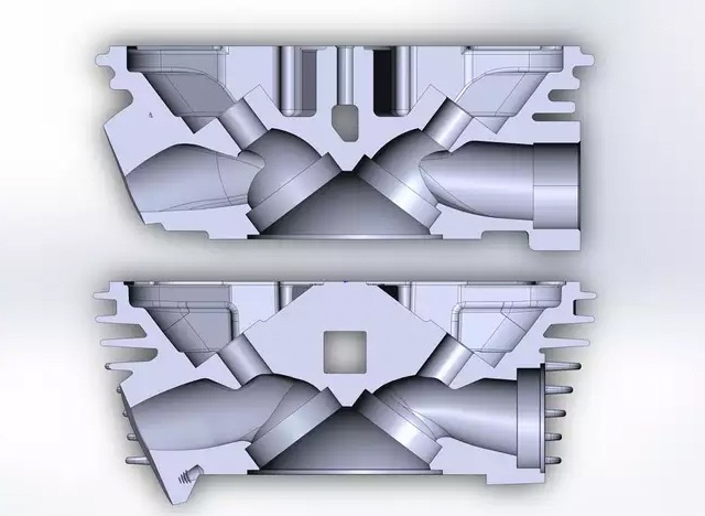 Изменённая геометрия каналов ГБЦ улучшила наполняемость цилиндров и снизила тепловую нагрузку