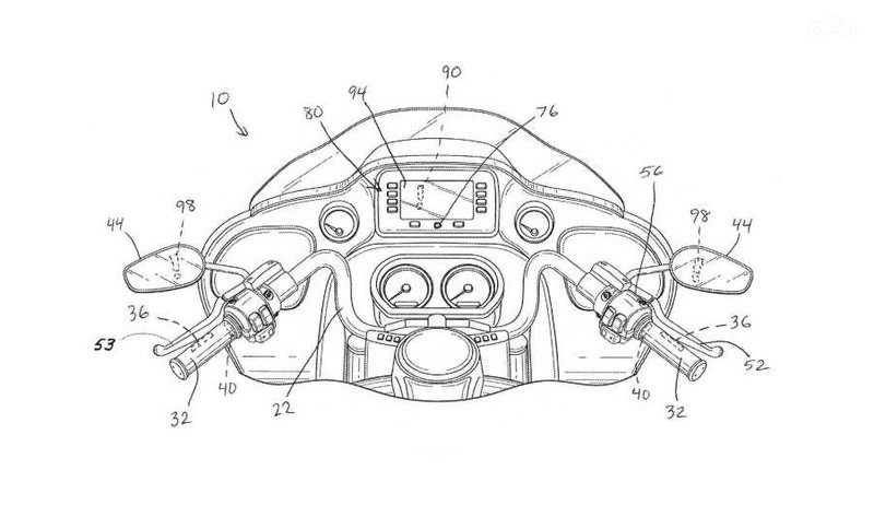 Судя по патентным изображениям, электронный помощник предназначен для семейства Harley-Davidson Touring