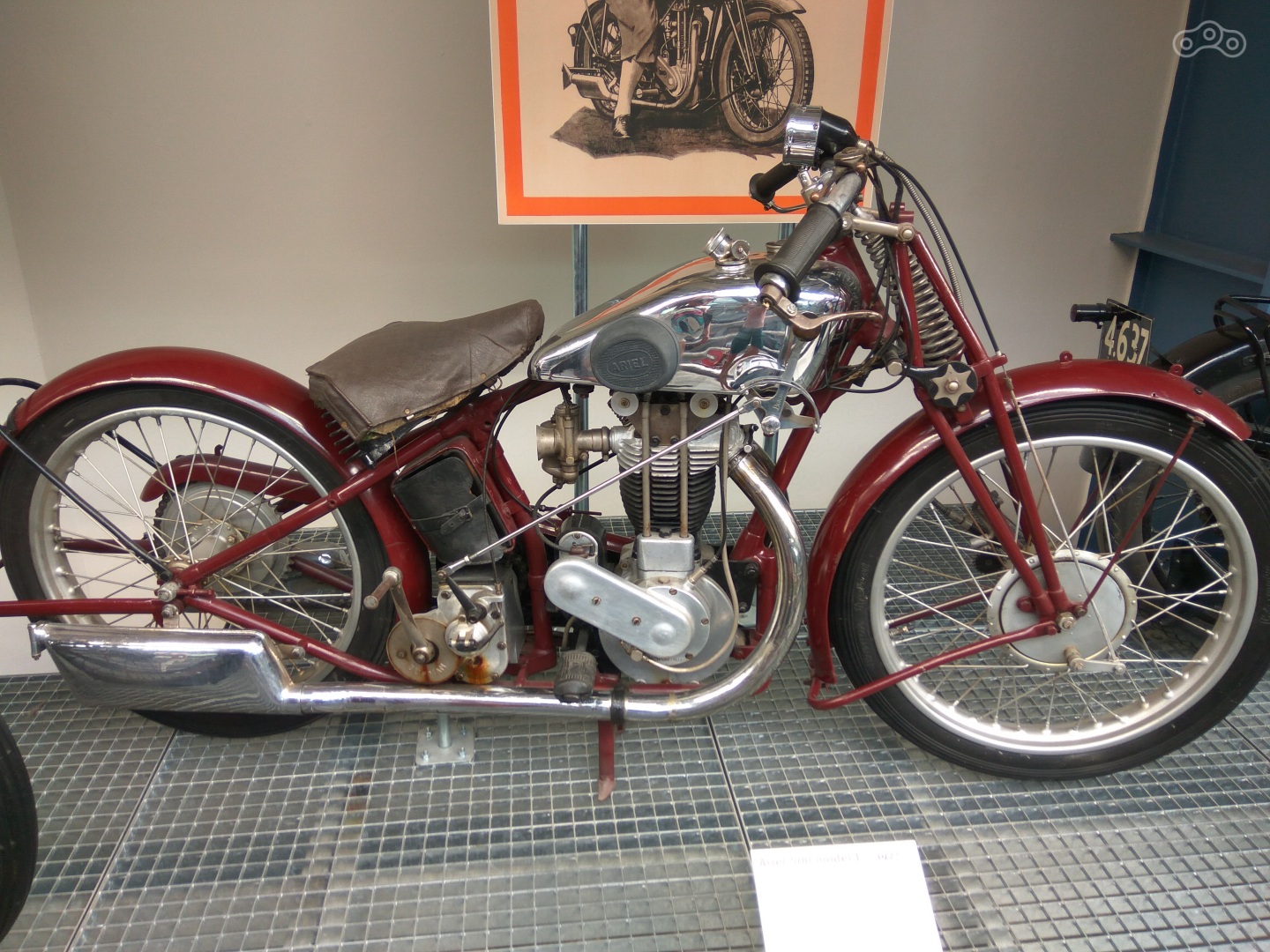 Ariel 500 model E 1927 (0,5 литра, 20л.с. максималка 145км/ч, вес 139)